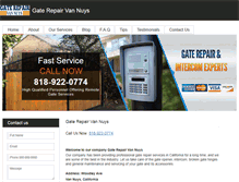 Tablet Screenshot of gaterepairvannuys.com